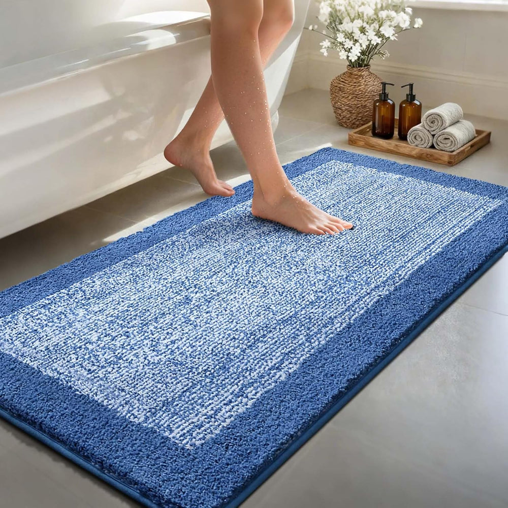 70x24 Long Bathroom Rugs Washable Non Slip, Soft Absorbent Quick Dry Mats