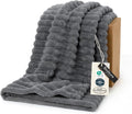 Bedsure GentleSoft Frost Gray Twin Blanket by BEDSURE