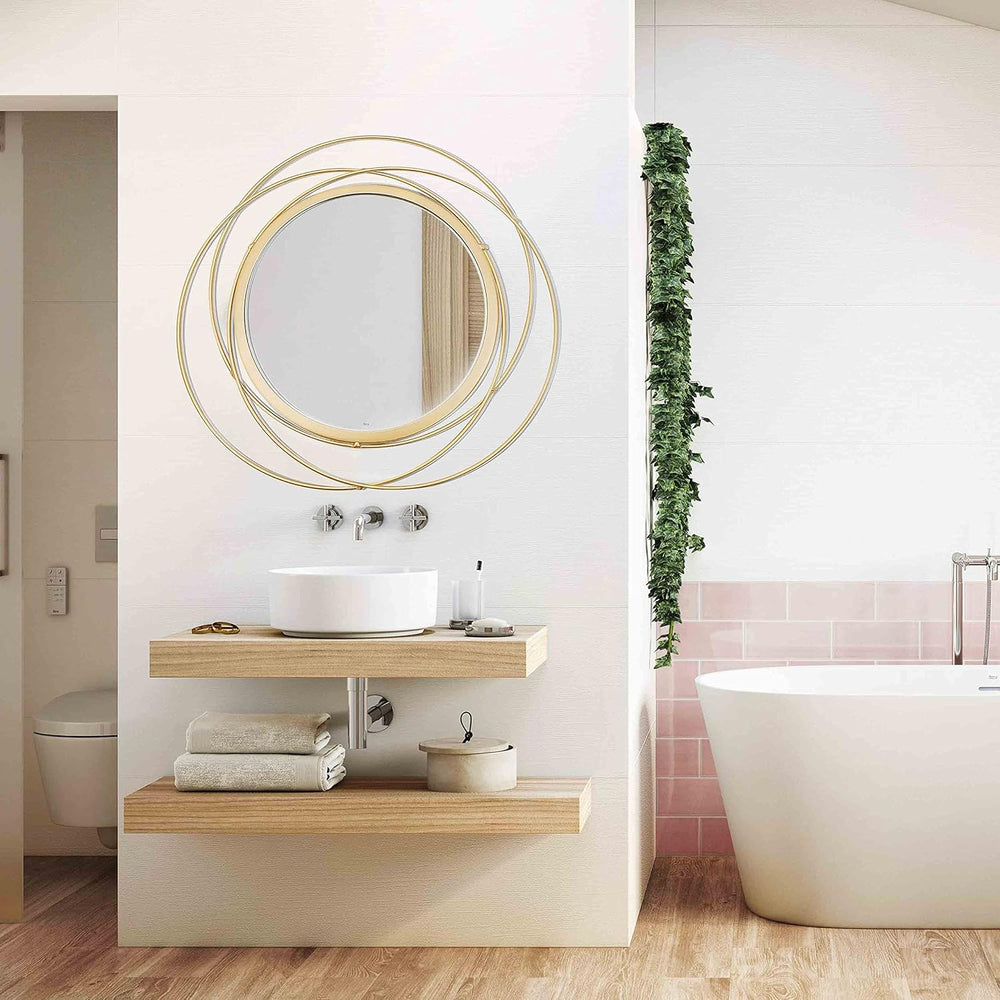 3 Set Sunburst Round Mirrors for Wall Decor Bedroom Bathroom