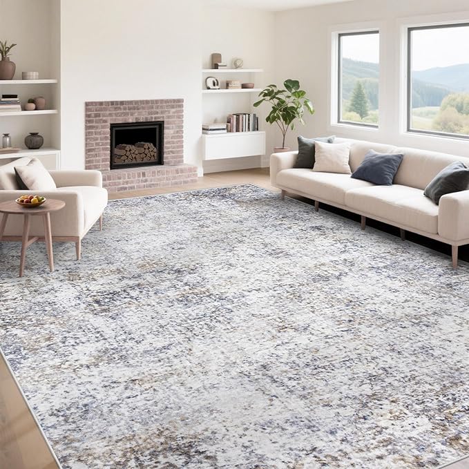 XLUEZ 9x12 Area Rug for Living Room, Washable Modern Abstract Large Area Rug by XLUEZ