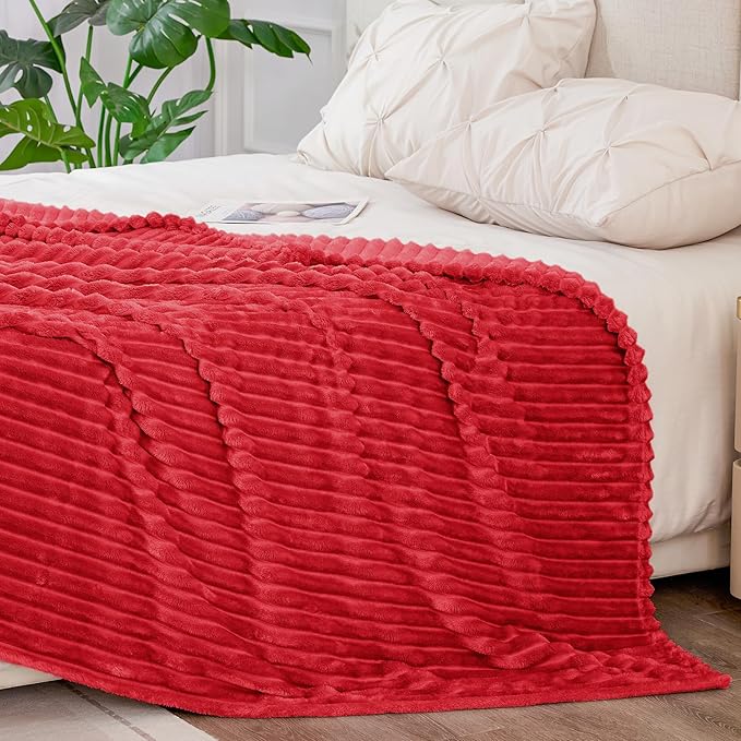 BEDELITE Fleece Blanket King Size – 3D Ribbed Jacquard Soft and Warm Decorative - Image 6