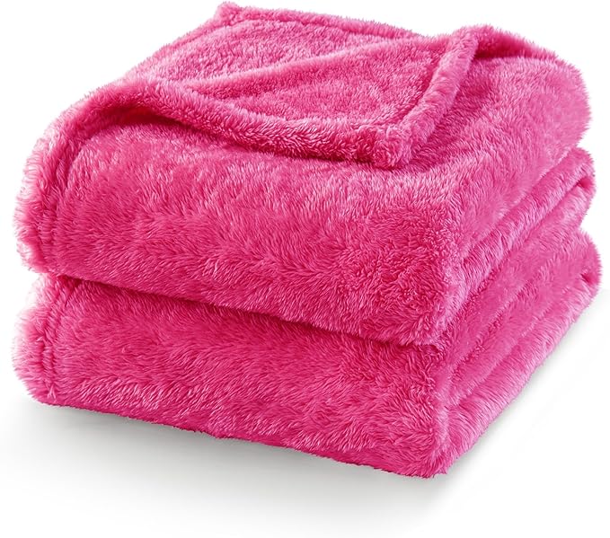 Exclusivo Mezcla Plush Fuzzy Fleece Bed Blanket Queen Size, Super Soft - Image 7