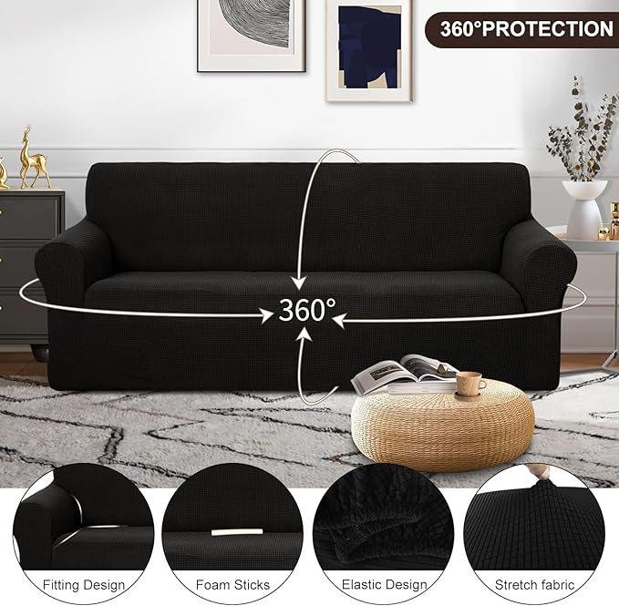 U-NICE HOME Stretch Couch Cover Sofa Cover Sofa Slipcover Furniture Protector - Image 3
