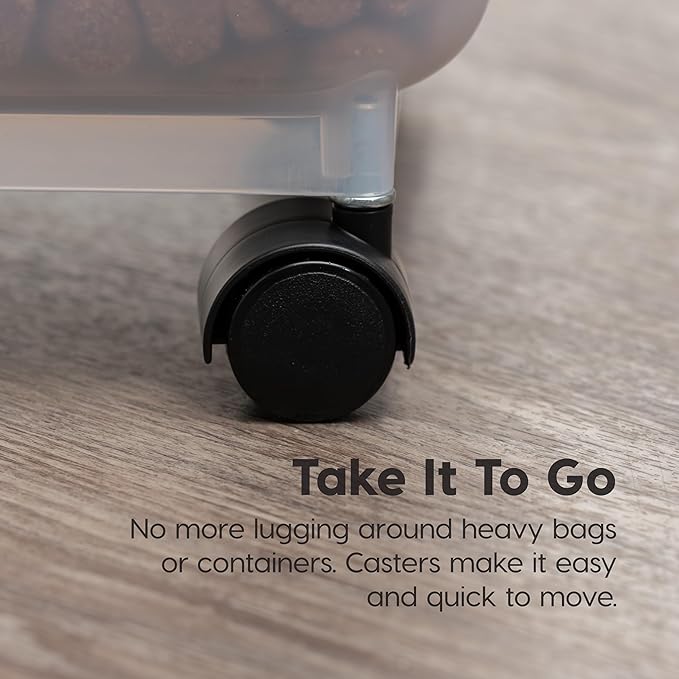 IRIS USA Airtight Dog Food Storage Container, WeatherPro, Removable Wheels - Image 10
