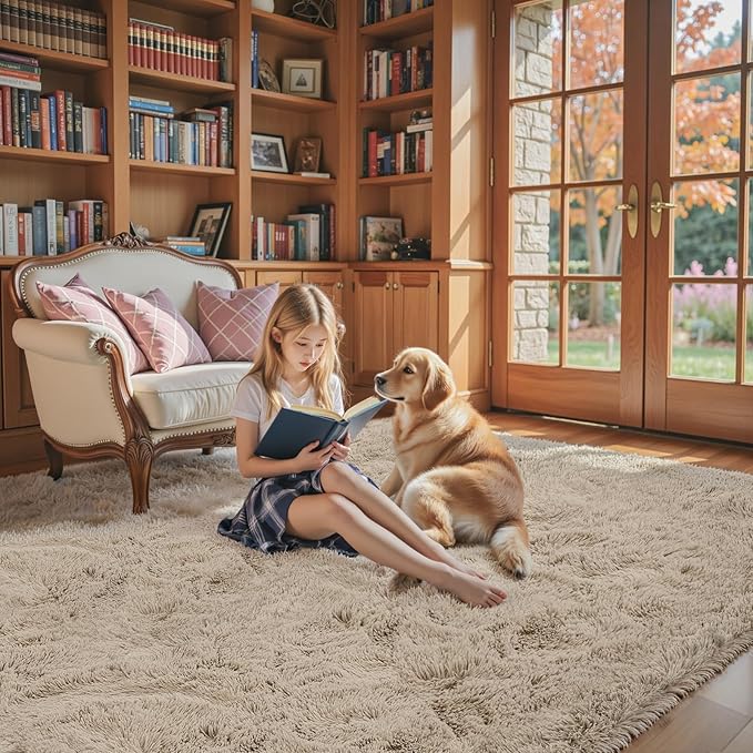Area Rugs 10x14 Living Room, Shaggy Carpet Soft Plush Furry Bedside Rug Large - Image 6
