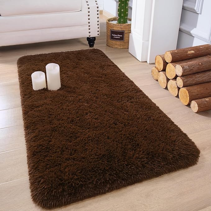 Chicrug Soft Runner Rug for Bedroom Living Room Plush Fluffy Rugs 2x4 Feet by ChicrugHomeDecor