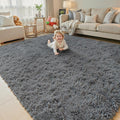 8x10 Area Rugs for Living Room Bedroom Rug, Large Area Rug Shag Shaggy Carpet by Junhejiamei