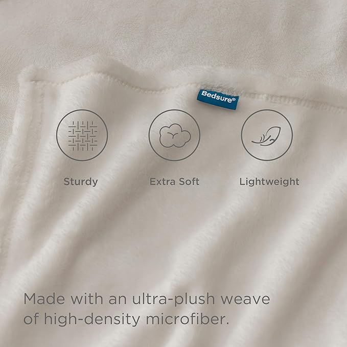 Bedsure GentleSoft Fleece Blanket California King Size Linen - Image 4