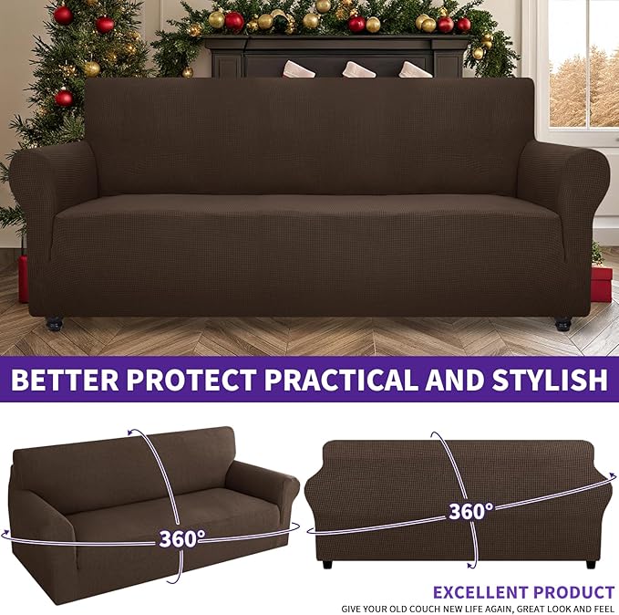 ZNSAYOTX Stretch Oversized Couch Cover Universal Sofa Covers - Image 5
