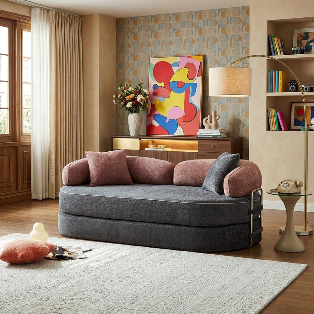 79" Queen Sleeper Sofa Bed, No Assembly Convertible Pull Out Futon Couch