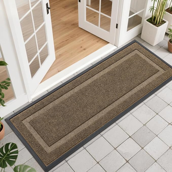 OLANLY Front Door Mat Indoor Outdoor Entrance, Waterproof All-Season, by OLANLY