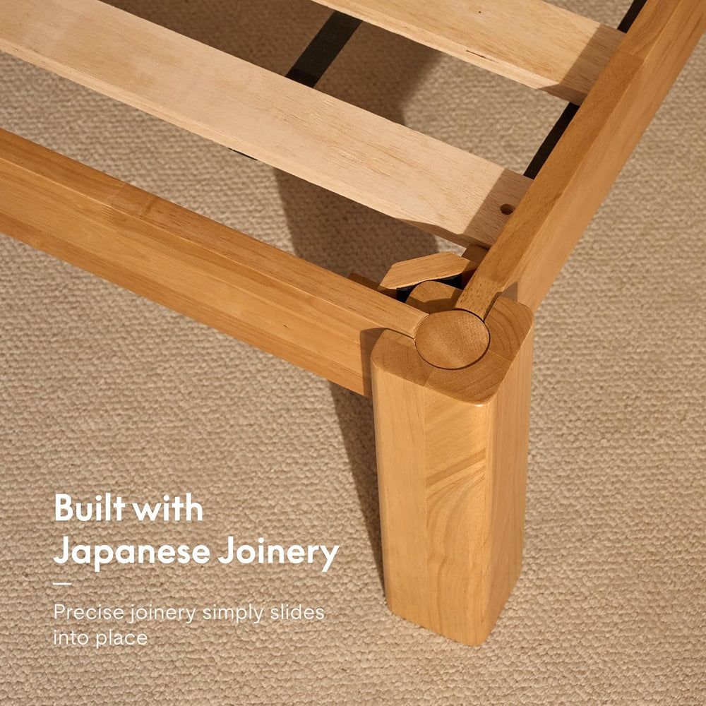 FLEXISPOT Hako G2 Japanese Joinery Bed Frame Queen, No-Tool Assembly