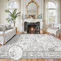 Washable Area Rug 8x10 Gray, Large Soft Rugs by WelcometoBabovid
