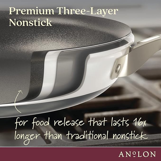 Anolon Achieve Hard Anodized Nonstick Frying Pan/Skillet, 8.25 Inch - Image 3