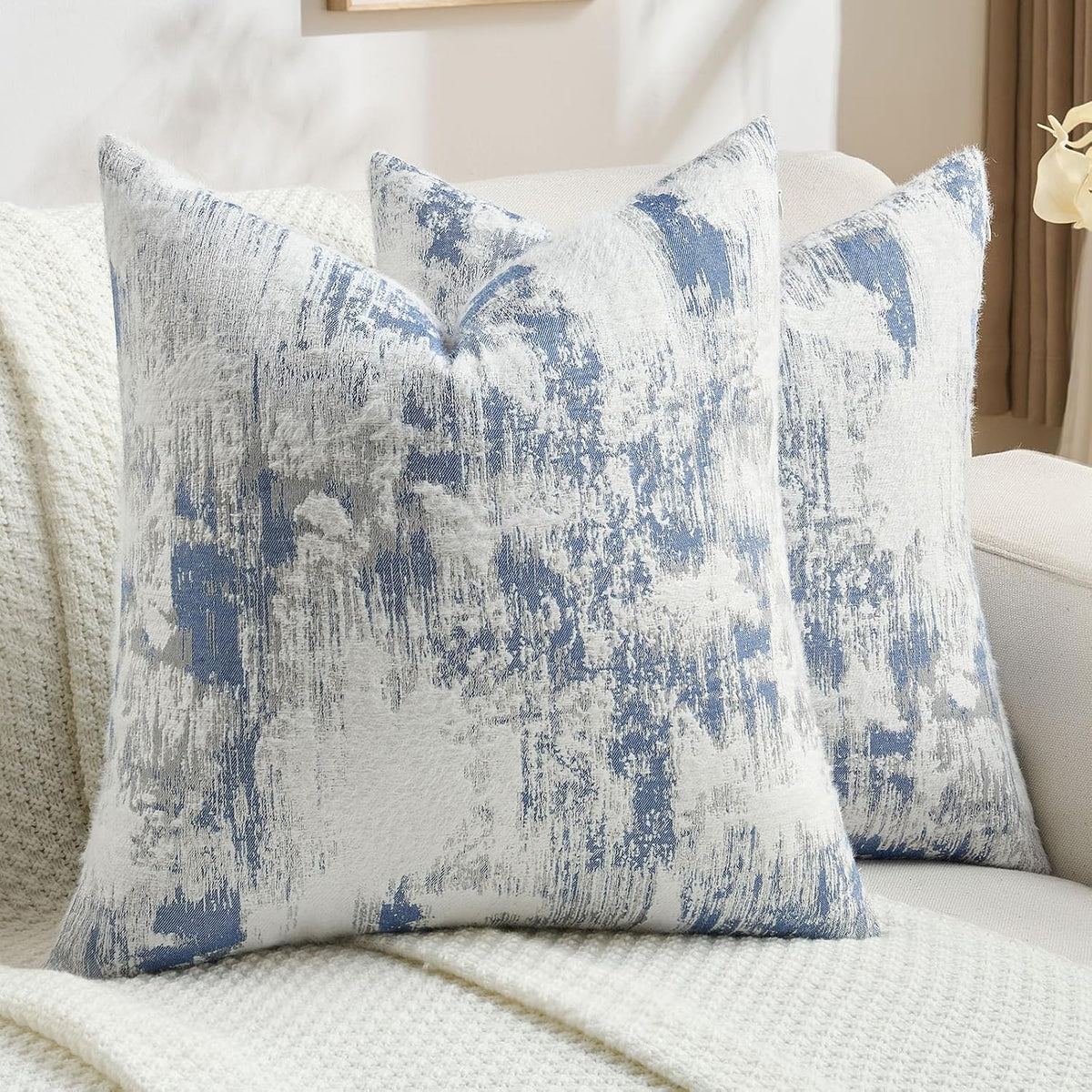 pack of 2 faux cashmere throw pillow covers, main product view