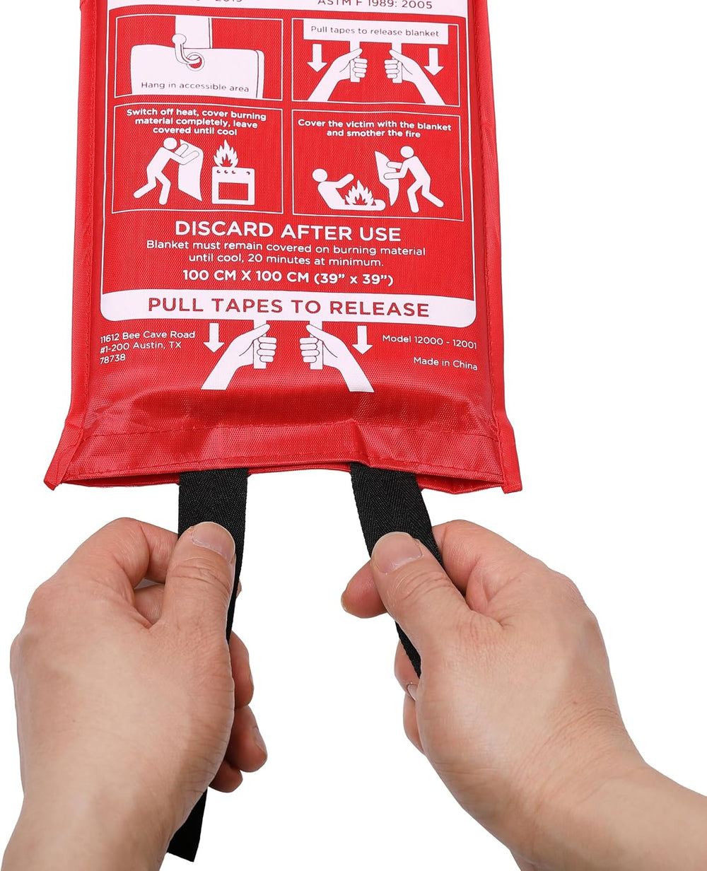 BIRDROCK HOME Fire Blanket for Home and Kitchen | Emergency Supplies for Smal...
