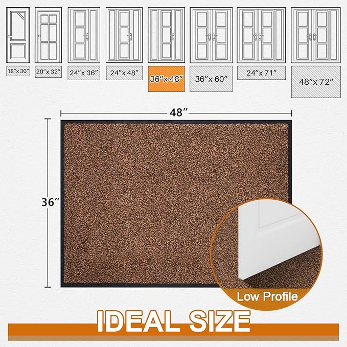Mibao Front Door Mat, Dirt Trapper Welcome Mat