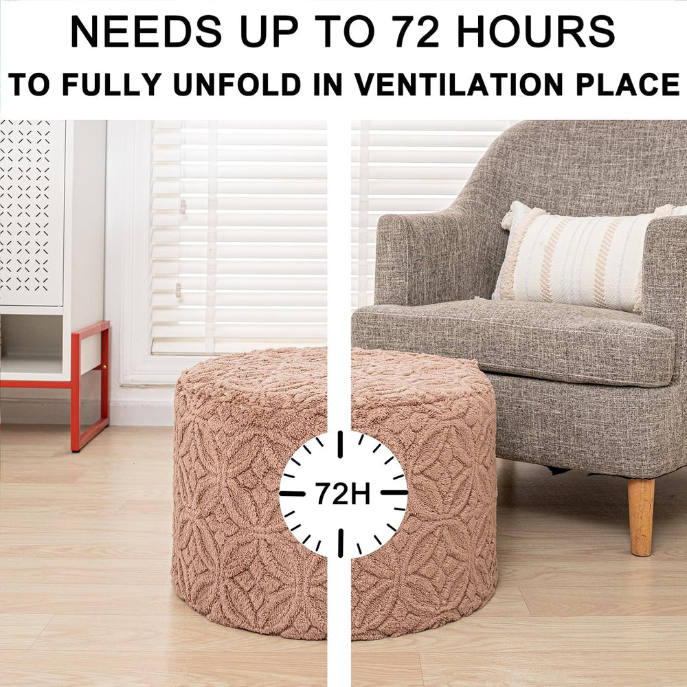 Functional Ottoman Pouf – Ergonomic Ottoman Foot Rest for Couch (Coffee, 20x2...