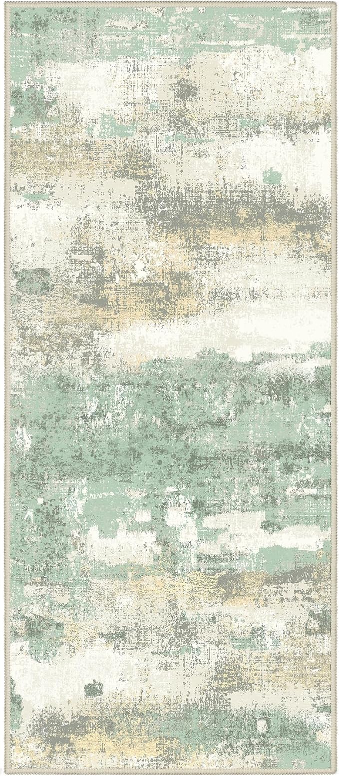 BEIMO Runner Rug for Hallway Kitchen, Soft Modern Abstract Throw Rugs, Low Pile - Image 4