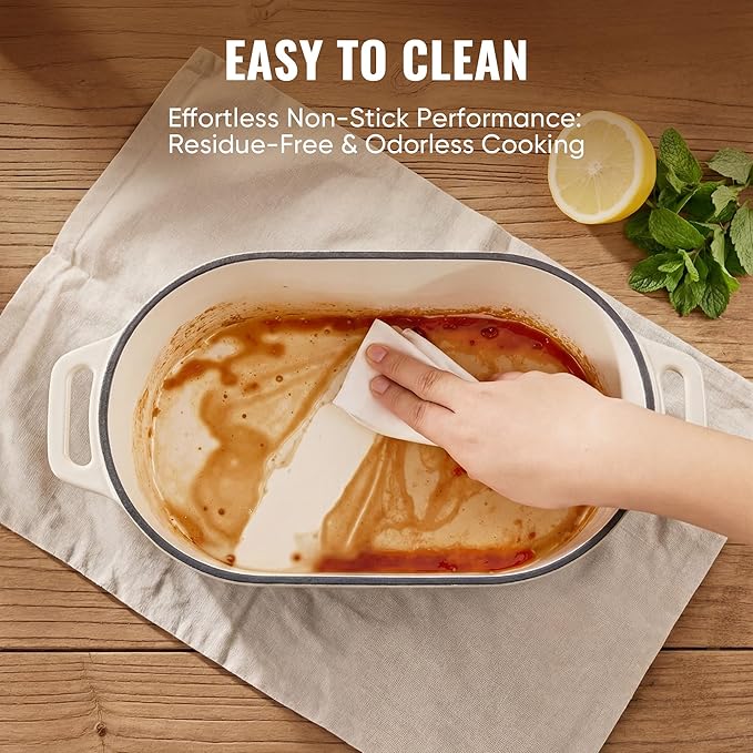 Dutch Oven for Bread Baking, 3.4 QT Bread Dutch Oven for Sourdough, Enamelled
