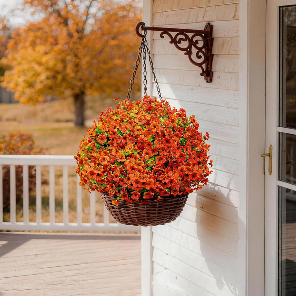 Artificial Fall Mums Outdoor Flowers, UV Resistant Faux Autumn Daisy Plants, ...