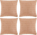 Fancy Homi 4 Packs Peach Decorative Throw Pillow Covers 20x20 Inch by Fancy+Homi