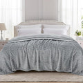 TOONOW Fleece Bed Blanket Queen Size 90x90 inches, Super Soft Fluffy Fuzzy by TOONOW