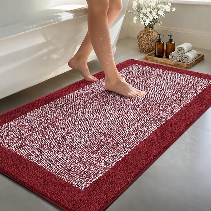 48x24 Long Bathroom Rugs Washable Non Slip, Soft Absorbent Quick Dry Mats by Unknown