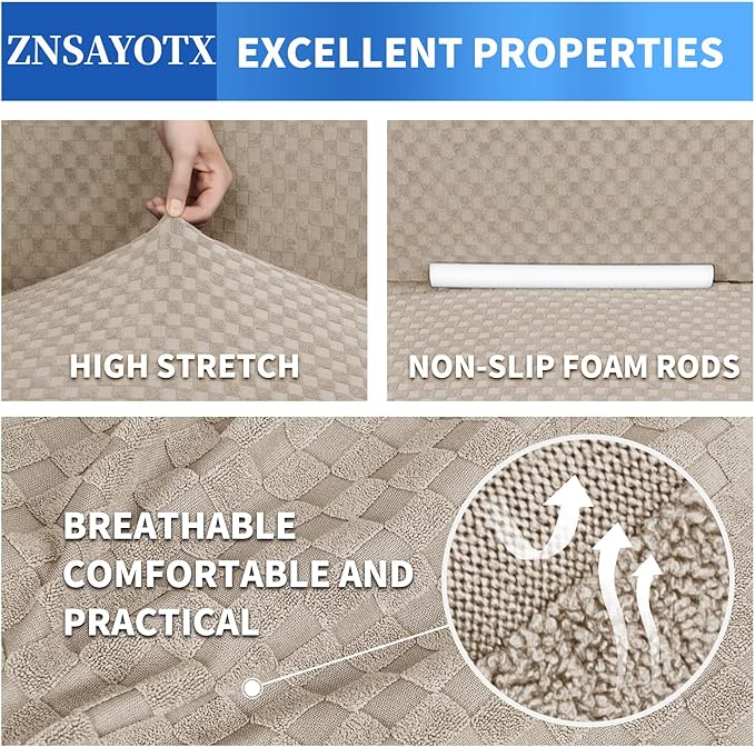ZNSAYOTX 1 Piece Jacquard Couch Covers - Image 5