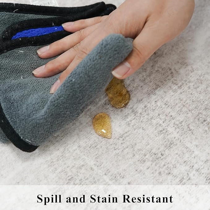 Hallway 3x8 Washable Runner Rug: Abstract Stain Resistant Entryway Kitchen Area - Image 7