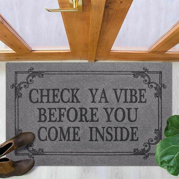 Indoor Door Mat Welcome Mats for Front Door Outdoor, Non Slip Rubber Farmhouse - Image 4