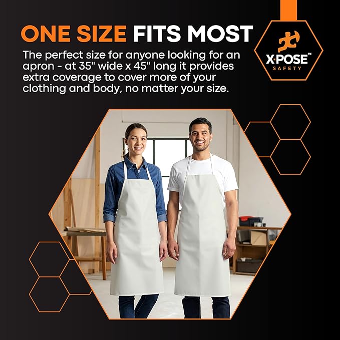 Xpose Safety Heavy Duty Vinyl Waterproof Aprons, Industrial and Commercial Use - Image 6