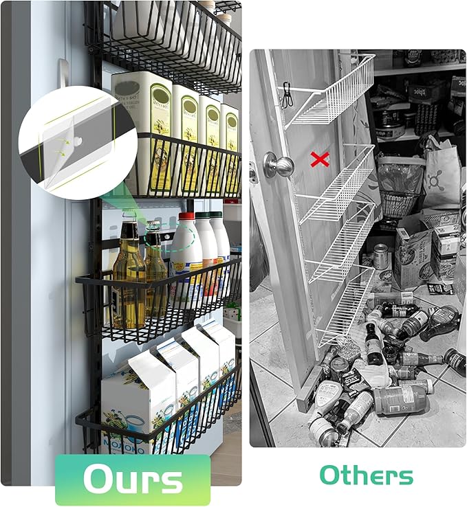 Mefirt 12 Inch Wide Narrow Over The Door Pantry Organizer, Pantry Organization - Image 5