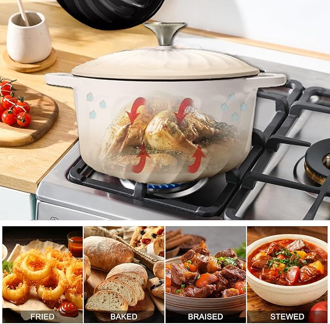6 QT Enameled Cast Iron Dutch Oven
