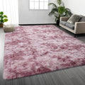 Deerhoo Large Shag Area Rugs 6 x 9, Tie-Dyed Plush Fuzzy Rugs by Deerhoo