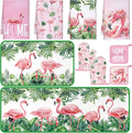 Fourluoo 10 Pcs Flamingo Kitchen Dish Towels Rugs Oven Mitts and Pot Holders by Fourluoo