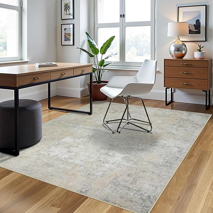 5x8 Area Rugs for Living Room Rug Washable: Abstract Rug for Dining Room - Image 3