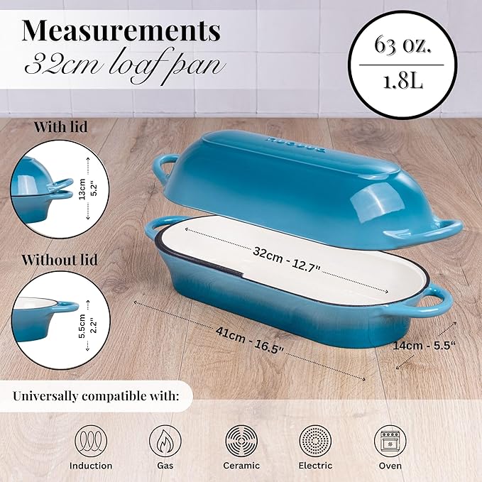 Enamelled Cast Iron Bread Loaf Pot – Dutch Oven