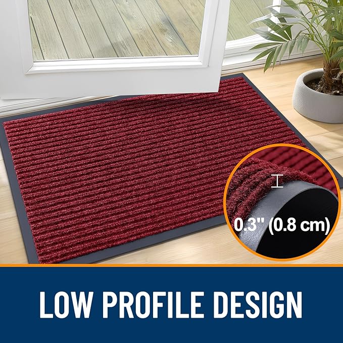 OLANLY Front Door Mat Indoor Outdoor Entrance, Waterproof Heavy Duty Doormat - Image 4
