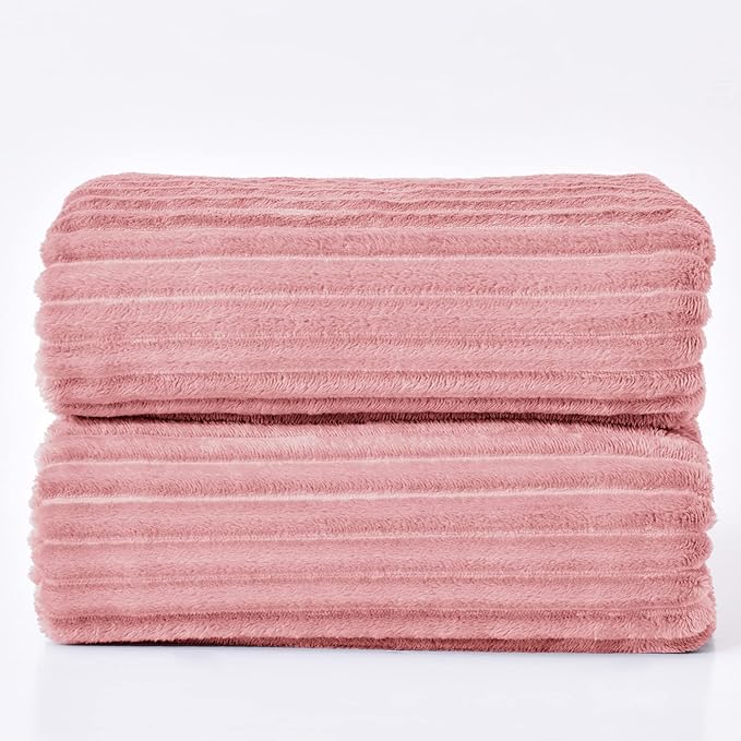 BEDELITE Fleece Blanket King Size – 3D Ribbed Jacquard Soft and Warm Decorative - Image 9
