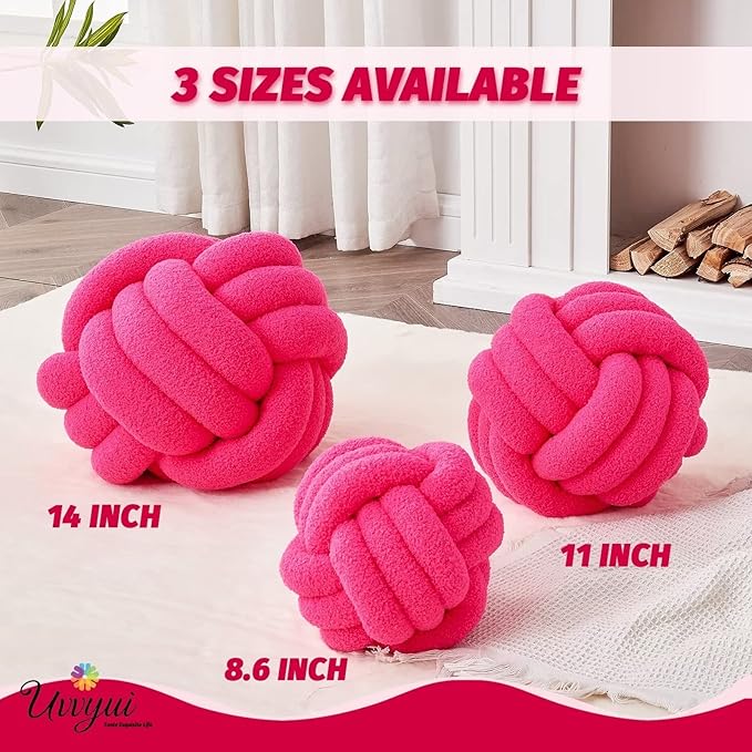 Uvvyui Knot Pillow Ball, Soft Home Decorative Pillows, Round Throw Pillow - Image 2