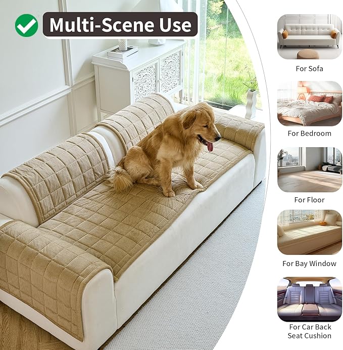 Couch Covers for Dogs Washable, Non Slip Couch Covers for Loveseat Sofa Pet - Image 6
