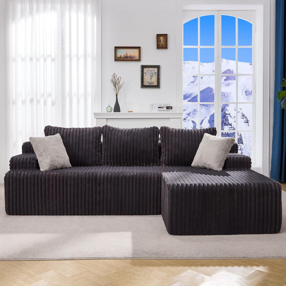 Hobestluk Boneless Couch Modular Sectional Sofa L-Shape Cloud Couch Lounge | ...