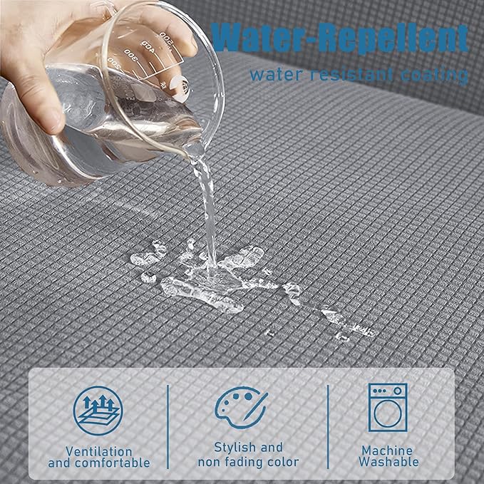 Water Repellent Sofa Cushion Slipcovers, Stretch Couch Cushion Covers, - Image 4