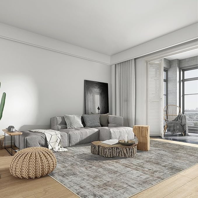5x7 Area Rugs Washable Rug: Modern Abstract Living Room Rug Soft Anti-Skid Thin - Image 3