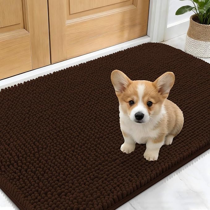 OLANLY Dog Door Mat for Muddy Paws 24x16, Absorbs Moisture and Dirt, Absorbent by OLANLY
