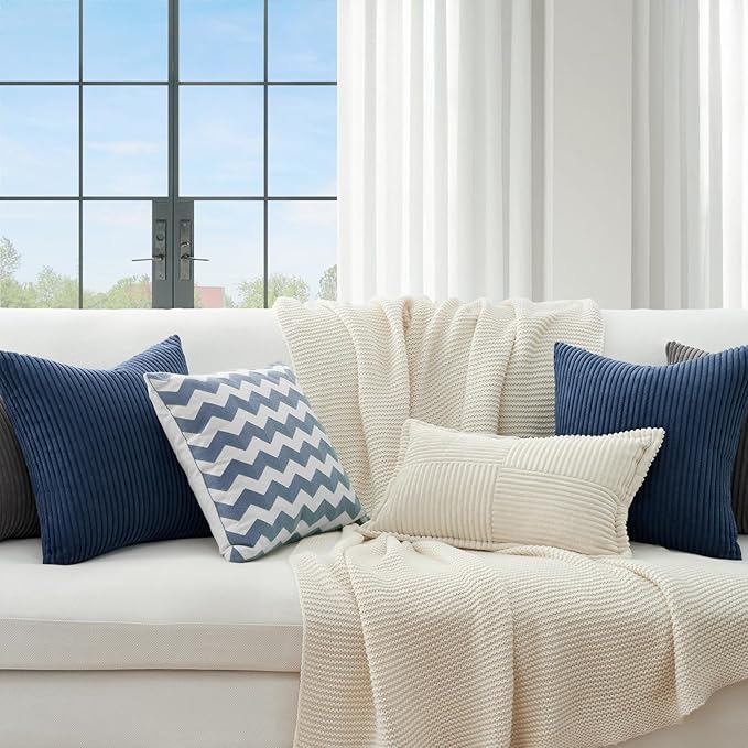 Topfinel Decorative Dusty Blue Throw Pillow Covers Cushion Cases, Pillow - Image 2