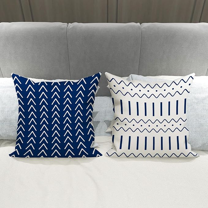 YCOLL Pillow Covers 16x16 Set of 4, Modern Sofa Throw Pillow Cover, Decorative - Image 2
