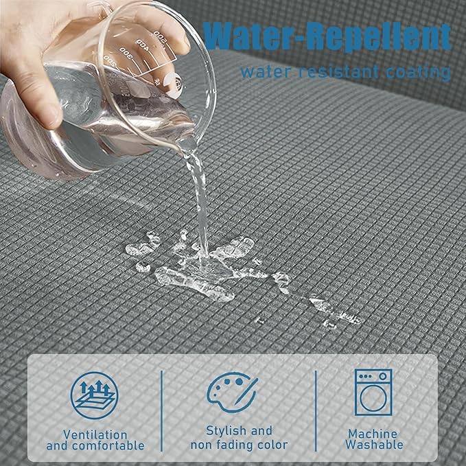 Water Repellent Sofa Cushion Slipcovers, Stretch Seat Cushion Covers Sofa Covers - Image 3