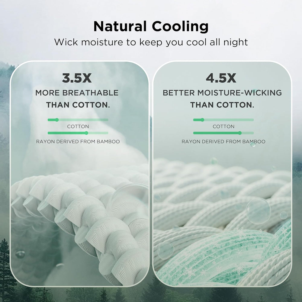 Bedsure Cooling Waffle Blanket for Hot Sleepers, Ivory, King, 104" X 90&...